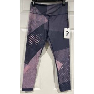 NEW w/tags Zyia Active Light n Tight Hi-Rise Leggings Pink & Gray Sz - L